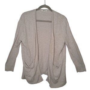 Madewell Light Gray Open Front Cardigan With Pockets Size Medium